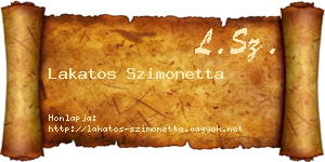 Lakatos Szimonetta névjegykártya