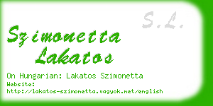 szimonetta lakatos business card